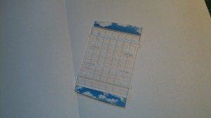 Decals applied to arboretum roof to show "blue sky" motif...